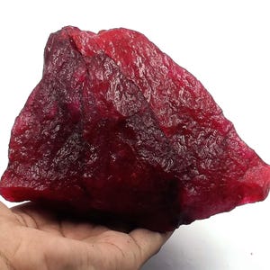 Deep Red Ruby Rough Stone 4963 CT , Natural Raw Ruby Mineral Specimen 6OSP