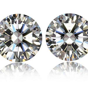Par de diamantes brancos com certificação IGL, clareza VVS1, 5 quilates, lapidação redonda facetada, diamante solto cultivado em laboratório, CVD, com bela oferta de presente, par 5MAP