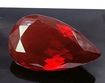 Topaze Rouge Synthétique AAA+ 85,60 Carats - Pierre Ovale De Qualité Exceptionnelle, Pour Collection Ou Création