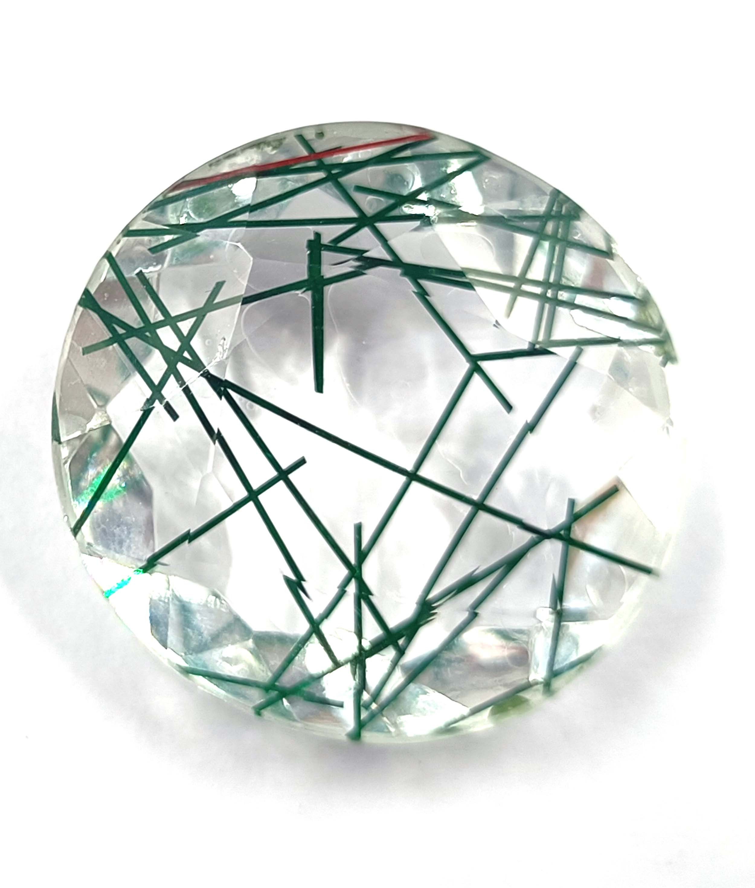 Mind-blowing Offer 73.65 Carat Certified Green Quartz Lab-Created 31x29x12 mm Faceted Oval Shape YAX