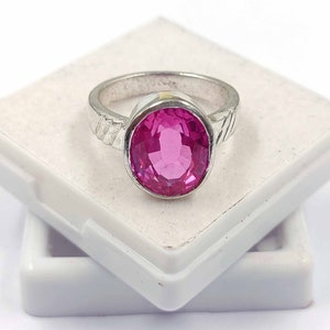 Ruby Natural 28.75 Carat faceted Oval Cut Stone  Loose Gemstone Burma Ruby Gemstone Superior Quality 925 Streeling Silver Ring JAE