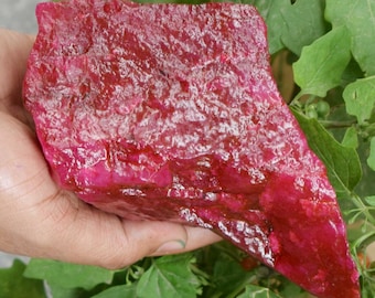 Pietra preziosa naturale di rubino grezza (colore migliorato)