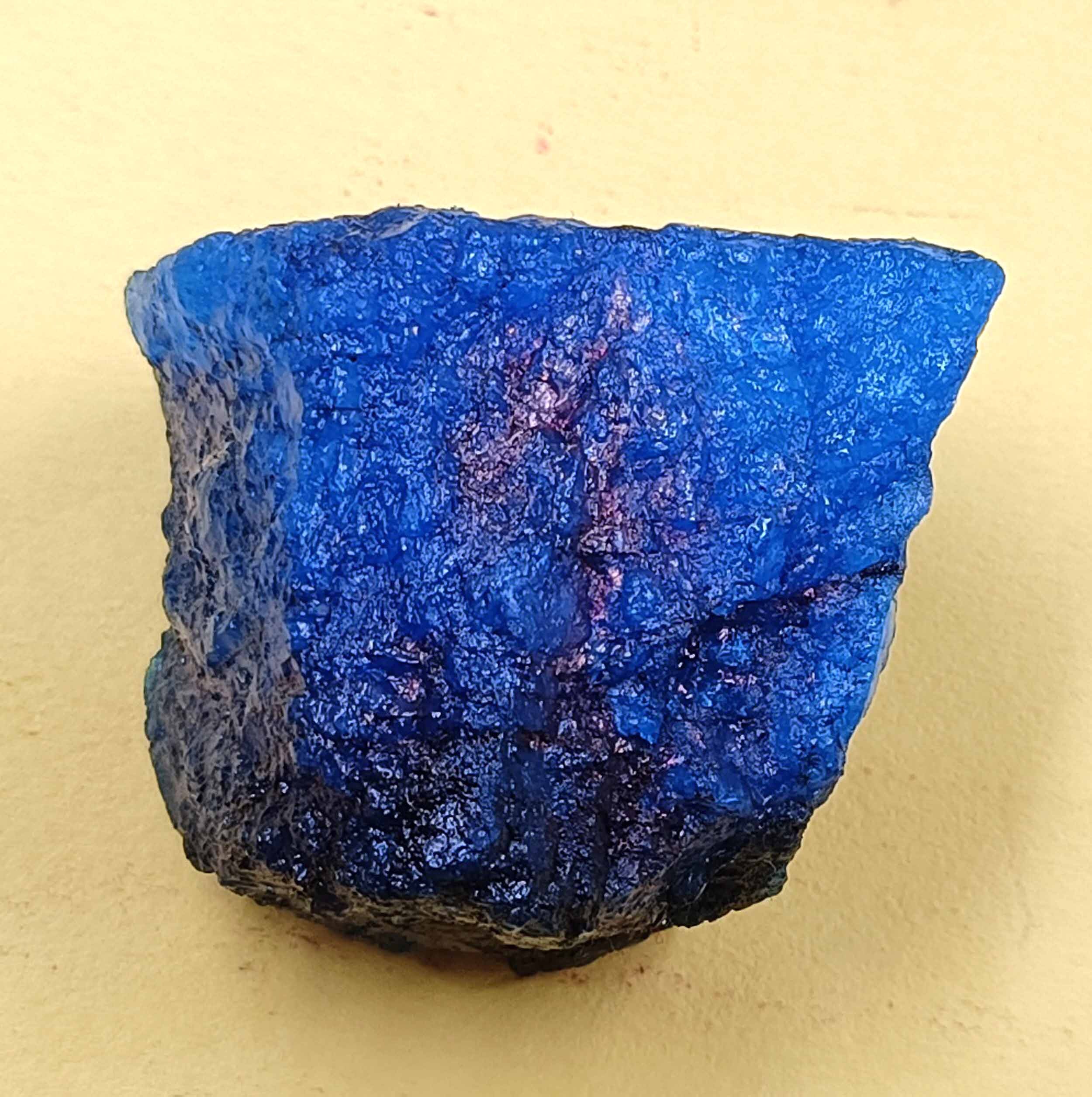 Certified 252ct Natural Kashmiri Blue Sapphire Raw Chunk - Etsy