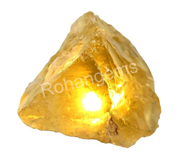 Saphir Doré Naturel Brut 237,92 Carats - Pierre Précieuse En Vrac Certifiée GIL - Inde