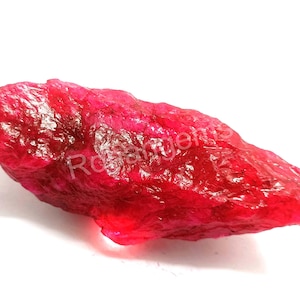 Ruby Natural Rough Stone 615.00 Carat Certified Loose Gemstone Semi Transparent African Red Ruby Raw 4DSJ