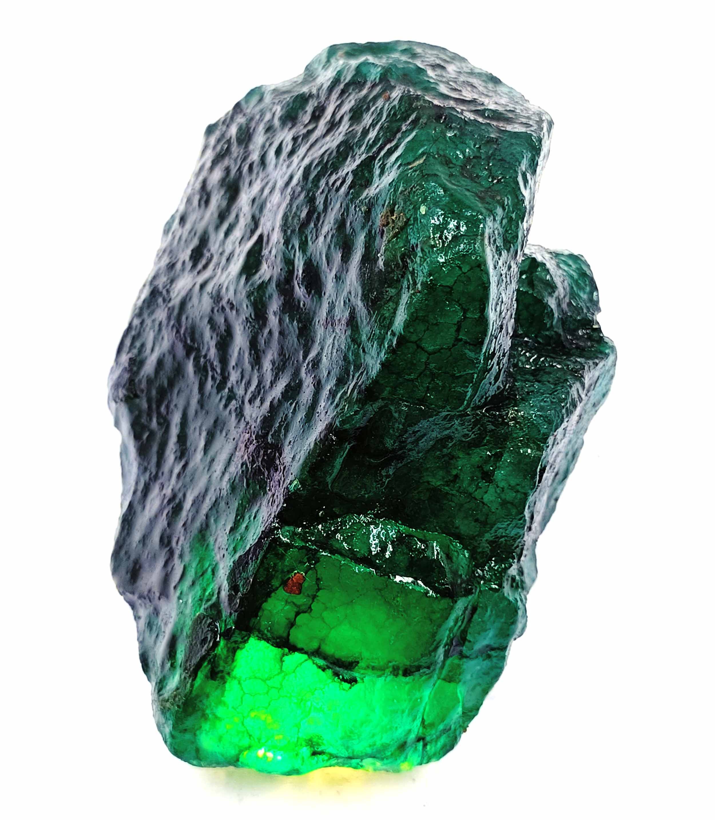 Pierre Précieuse Naturelle Émeraude Verte Total 93,05 Ct 2 Pièces