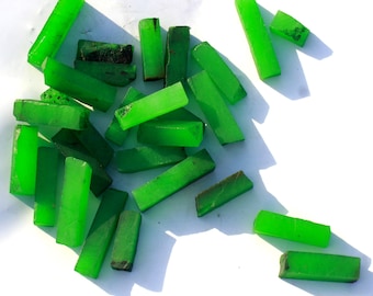Colombian Green Emerald Slice, Natural Rough Gemstone