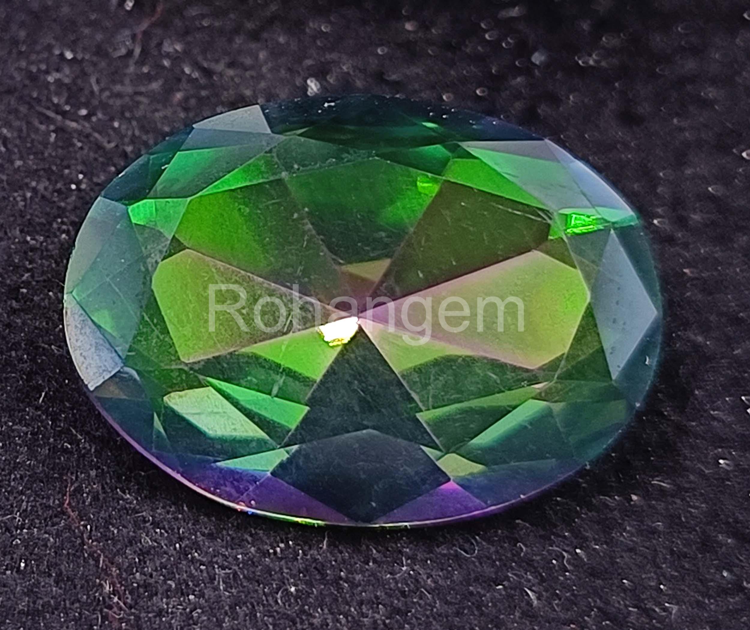 Alexandrite Naturelle à Changement De Couleur 7 Couleurs - 40,65 Carats - Taillée Ovale