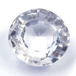 Biały szafir naturalny 19,05 Ct Certyfikowany Niesamowita jakość Fasetowany okrągły szlif Półprzezroczysty ze Sri Lanki A1 Element Luźny kamień szlachetny 5MMG