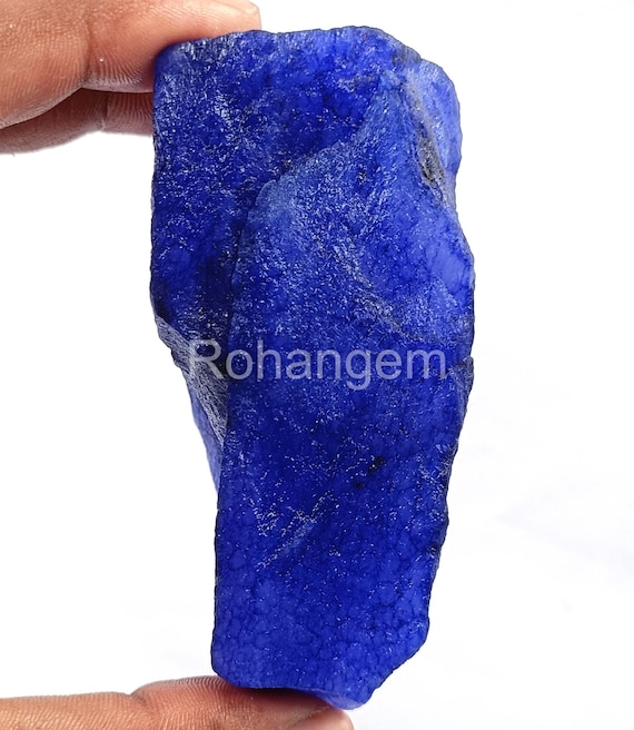 画材 Sapphire Genuine Coarse Sapphire Certified Natural Blue Raw