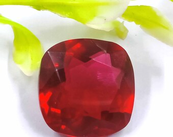 Ruby Superior Quality Natural Red Ruby Stone 20-21 Ct Untreated/Unheated Certified Cushion Cut Loose Gemstone DMD