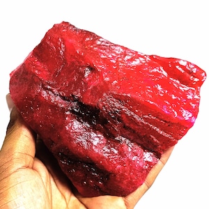 Red Ruby Rough 3350 Ct African Raw Ruby Gemstone Semi-Transparent Natural Certified  Uncut Rough Loose Gemstone KAN