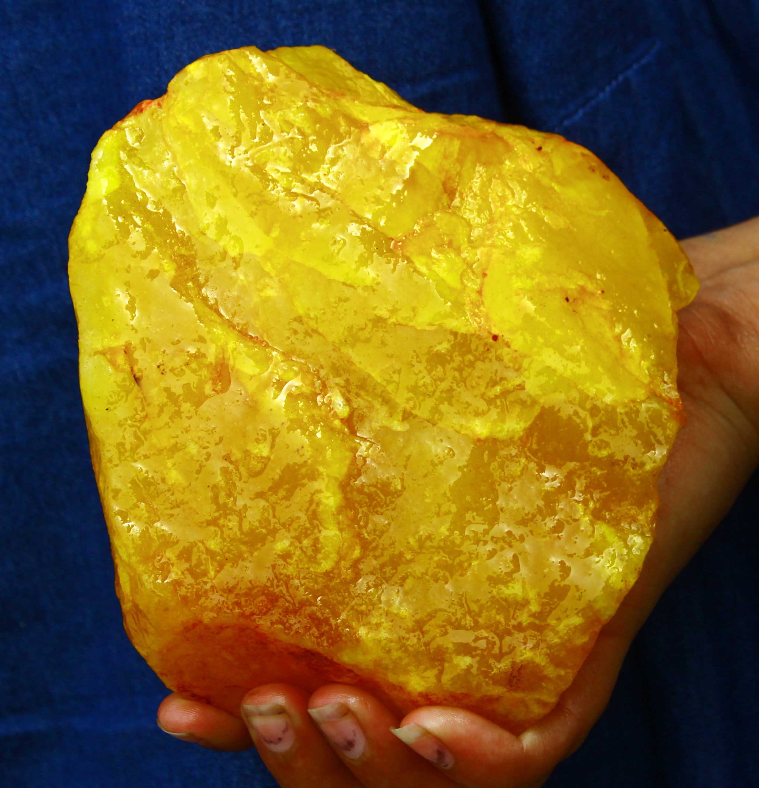 画材 Sapphire Genuine Coarse Natural Sapphire, Greenish Yellow, 4.89ct. No Treatment