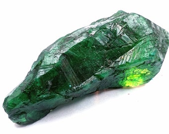 Emerald 500-550 Ct Natural Certified Loose Gemstone Green Emerald Raw Chunk Rough Shape From Colombian  Healing Earth-Mined High-Quality