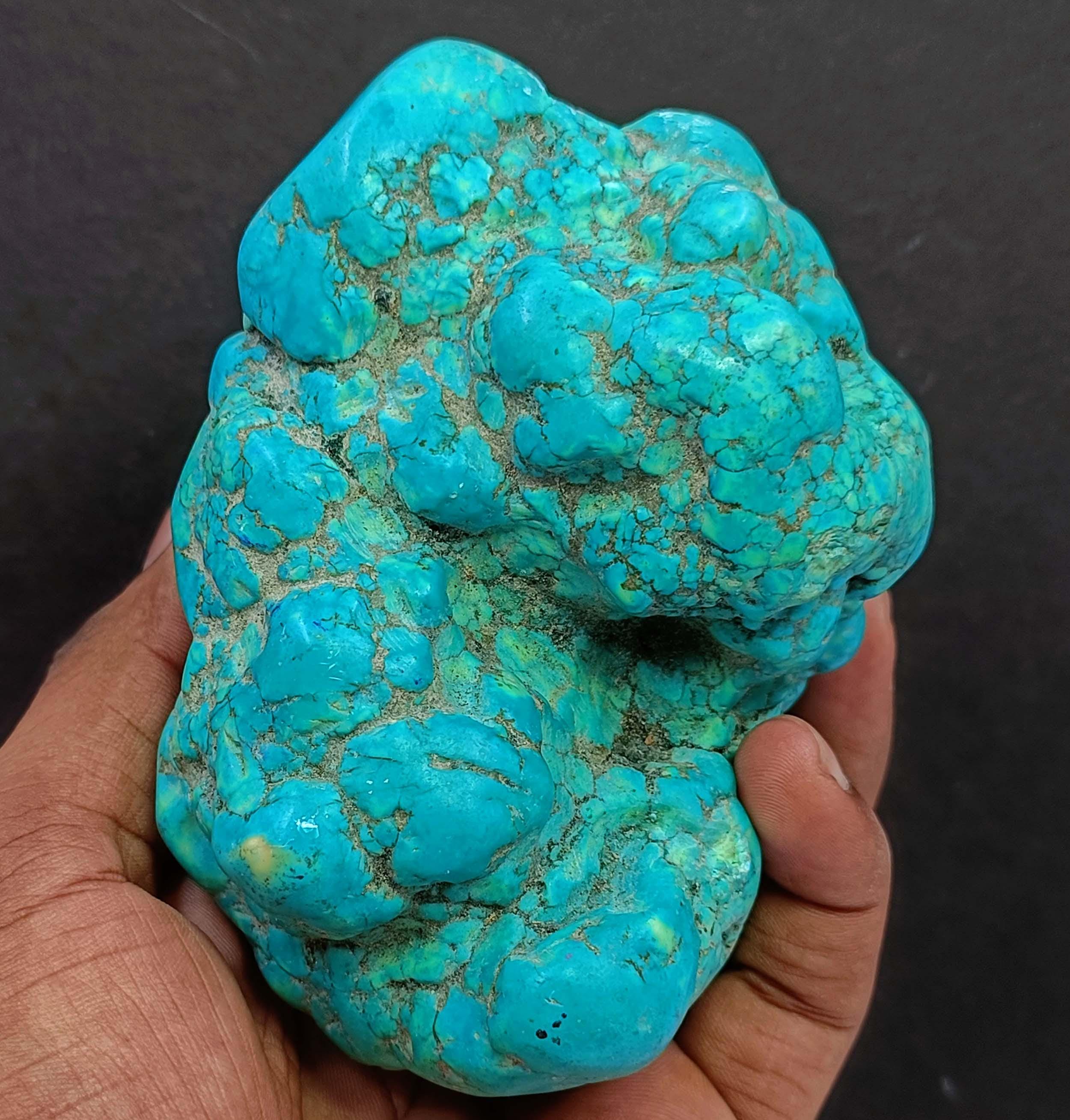 2240 Ct Natural Sky Blue Turquoise Tumble Rough Opaque EGL