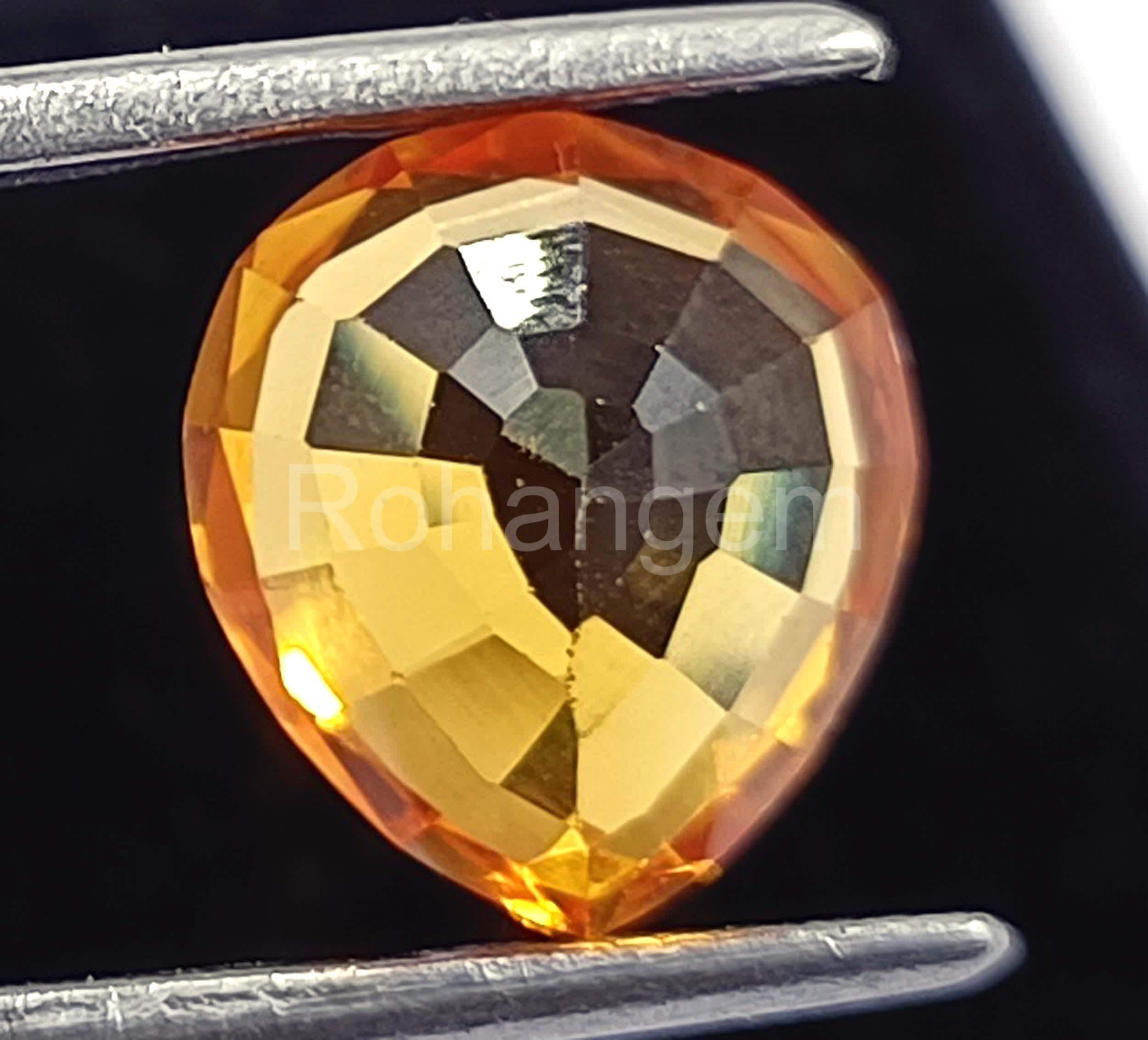 Saphir Jaune Traité De 1,75 Carats - Coupe Ovale, Clarté SI, Belle Couleur, Neuf Sans Emballage