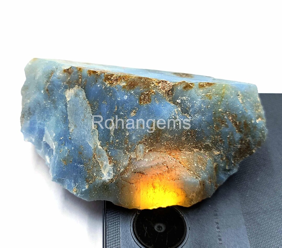 オパール 原石 オーストラリア産 オマケ付 ブルーオパール原石 天然認定未カット原石 624CT オーストラリア産 AAA