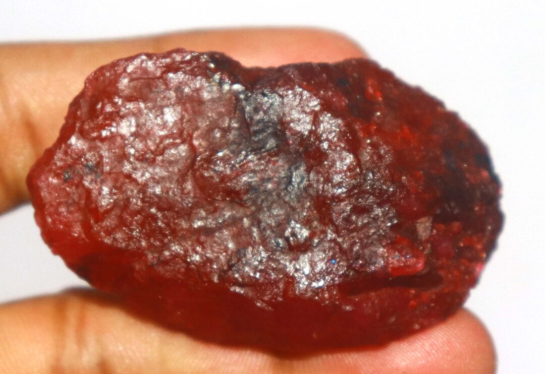 A Bleeding Ruby High Quality Red Ruby Rough !! 400ct Certified Natural Healing Uncut ...