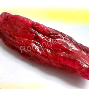 Ruby Natural Rough Stone 500 Carat Certified Loose Gemstone Semi Transparent African Red Ruby Raw 4DSJ