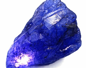 画材 Sapphire Genuine Coarse Sapphire 400-450 Ct Certified Natural Blue Raw Uncut Shape Unique