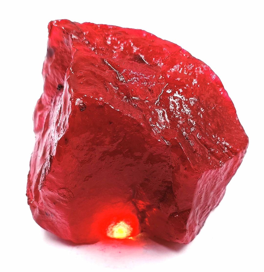 Red Ruby! Natural 100% Semi Transparent Raw 3375 Ct Certified Loose ...
