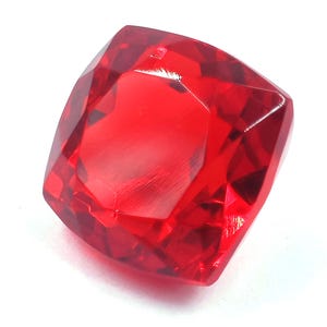 Red Ruby Gem | Natural  11 CT Ruby Stone CUSHION | Loose Uncut Gemstone | Jewelry Making Supply 6OSE