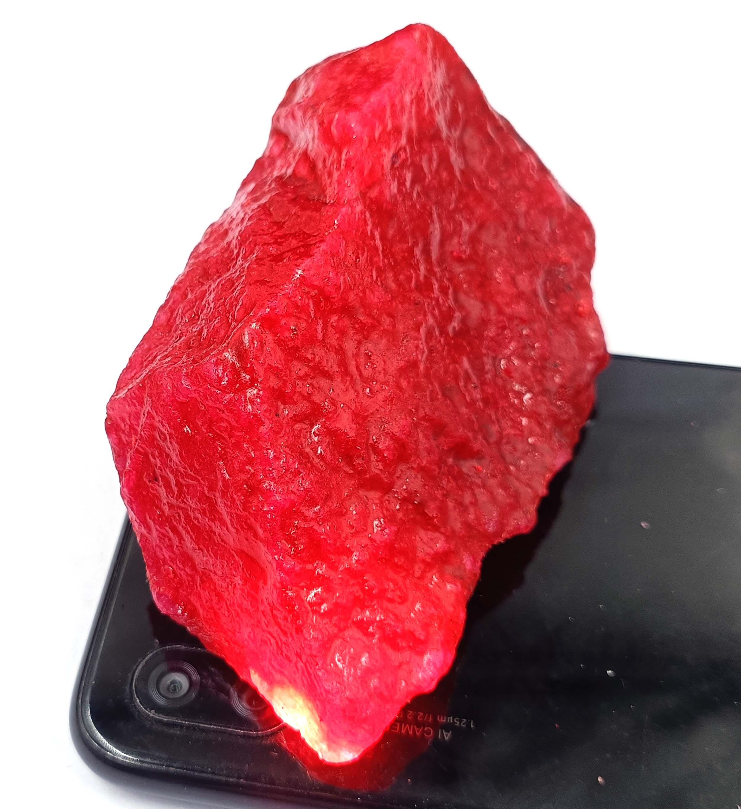 Ruby♡shop 1014 Ct Natural Red Ruby Rough | Certified African Semi
