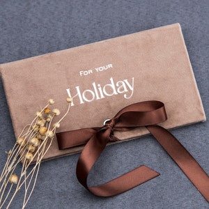 Currency envelope for gifting money, small gift card envelope, personalized check / cash envelope, handmade velvet money holder envelope