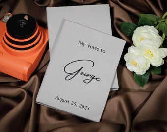 Marriage vow books, wedding vow books, personalized vow booklets, his and her vow books, custom wedding vow cases, bride & groom gift