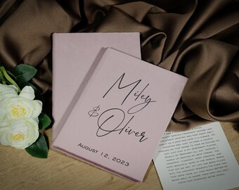 Custom made wedding vow booklets, personalized vow books for bride and groom, his and her vow books, wedding vow cases, bridal shower gift