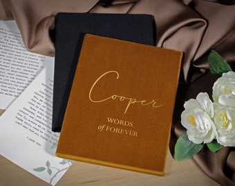 Books of wedding vows, customized bride and groom vow booklets, his and her vow cases, personalized wedding vow books, bridal shower gift