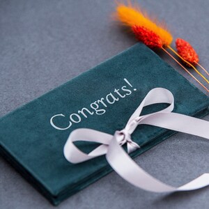 Enveloppe d’argent ou de carte-cadeau en velours de luxe, enveloppe unique pour offrir de l’argent liquide, enveloppe cadeau, porte-carte-cadeau, enveloppe personnalisée pour de l’argent