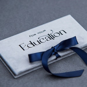 Busta regalo personalizzata in denaro di velluto, busta in contanti per laurea, compleanno o altra celebrazione, portacarte regalo personalizzato