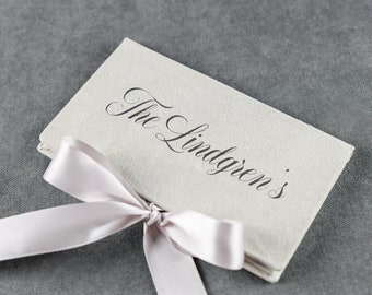 Personalized money gift envelope with satin ribbon for newlyweds, wedding envelope for cash, gift card holder, gift card sleeve