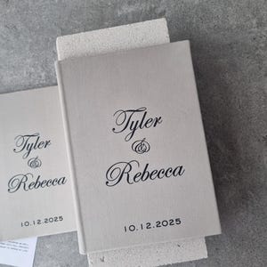 Custom made wedding vow books, personalized vow booklets, his and her vow books, wedding vow cases for bride and groom, bridal shower gift