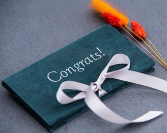 Luxe fluwelen geld- of cadeaukaartenvelop, unieke envelop voor het schenken van contant geld, cadeau-envelop, cadeaukaarthouder, aangepaste envelop voor geld