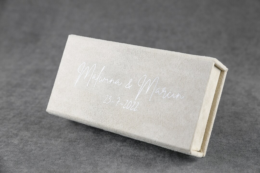 Personalized Money Gift Box With Closure, Custom Made Wedding