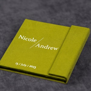 USB box with custom names, USB stick presentation box, personalized wedding gift for guests, handmade USB case in your preferred color