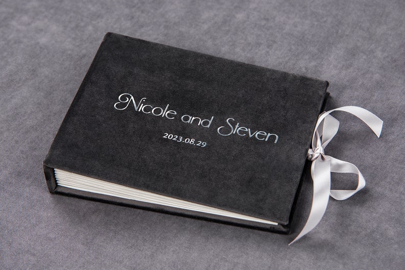 Velvet Photo Album / Guest Book / Scrapbook Personalized Etsy