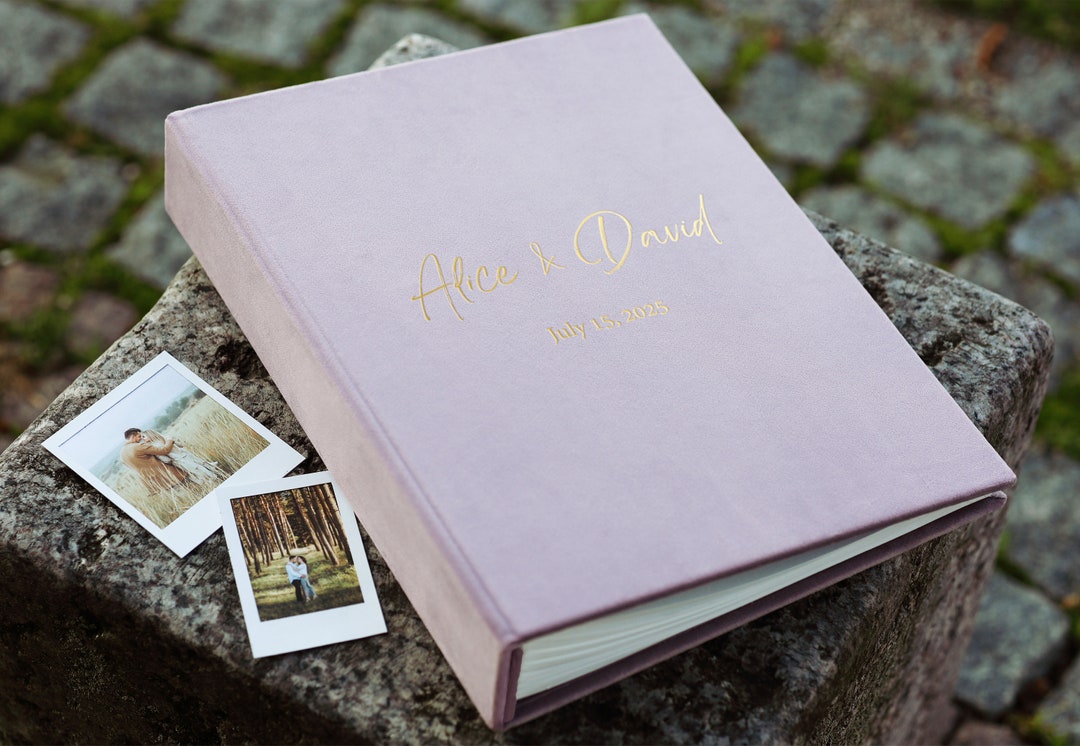 Personalized Vertical Photo Album Wedding Instax Scrapbook Etsy