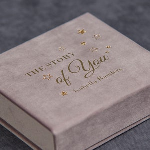 Elegant personalized photo memory box with USB package, custom picture gift box, photo storage box, eco suede/velvet photo box