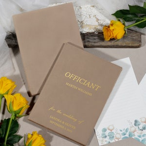 Libro cerimonia officiante matrimonio, libro matrimonio in velluto personalizzato, libro officiante personalizzato per letture di matrimonio con fogli A4 o A5