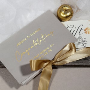 Personalisierter Geldumschlag mit Samtbezug, Hochzeitsgeschenkkartenhalter, Scheck- oder Geldumschlag, Ticketgeschenkumschlag