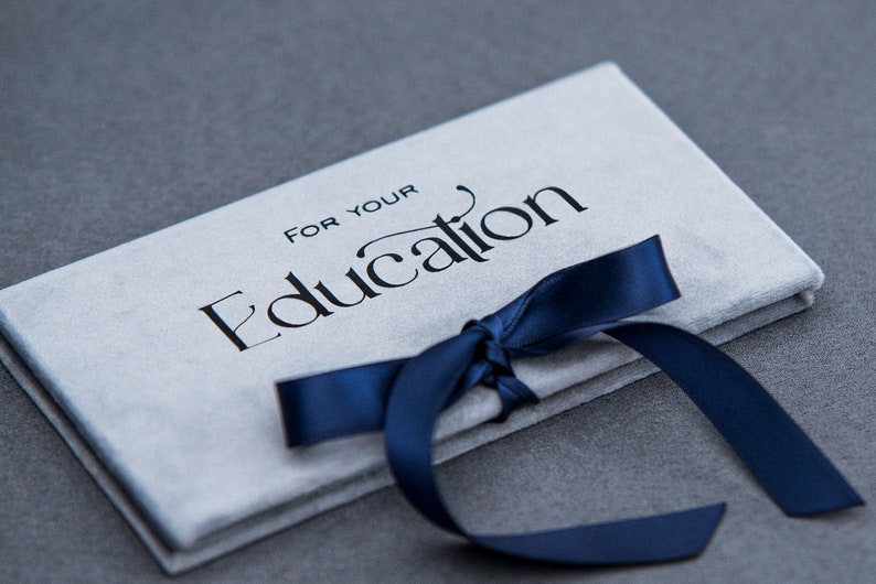 Personalized Money Gift Envelope With Satin Ribbon Cash Gift Etsy