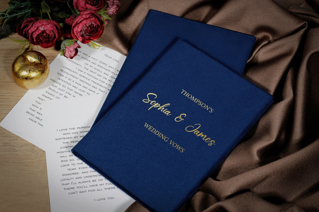 Wedding Officiant Book in A4 Size, Marriage Ceremony Book in Your