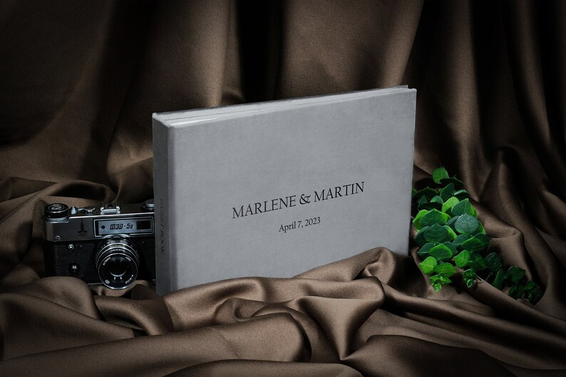 Elegant wedding sign in book