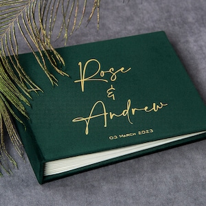 Álbum Instax personalizado, álbum de fotos verde u otro color, libro de fotos de terciopelo, libro de firmas de boda, álbum de recortes, álbum de fotos familiar