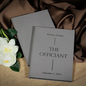 Handmade officiant book for wedding ceremony, birthday or other event, A4 or A5 ceremony book, wedding officiant book in your favorite color