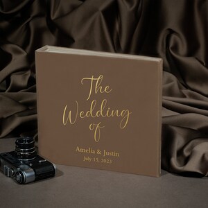 Personalized wedding book with pockets for Instax mini / wide / square, personalized photo book with blank pages, family album