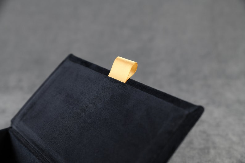 Personalized present box, custom made small gift box, wedding money box with black velvet cover